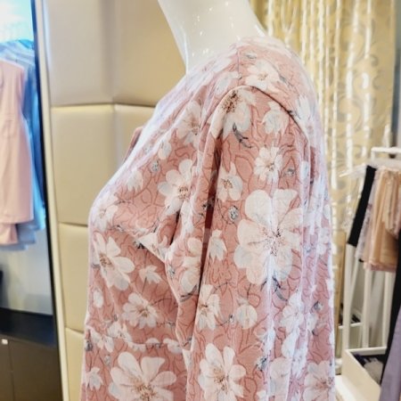 자카드 꽃나염 원피스 홈웨어