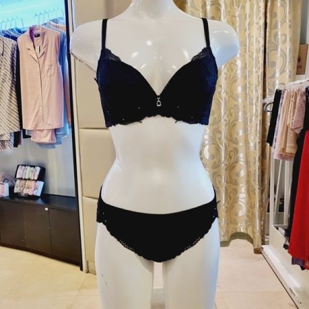 블랙라벨 레이스몰드브라 속옷세트