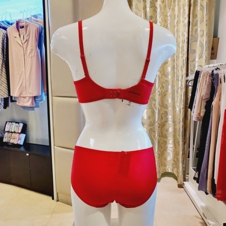 레이스몰드브라 헴라인팬티세트