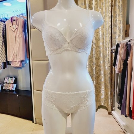 레이스몰드브라 헴라인팬티세트