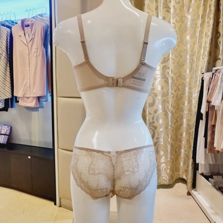 D컵 엔젤망 홑겹브라 레이스팬티세트
