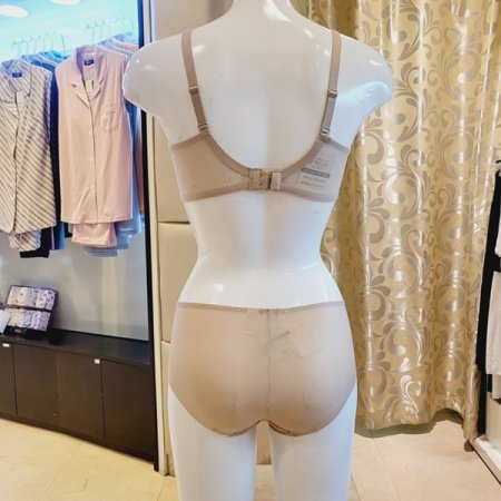 D컵 오르화 홑겹브라 헴팬티세트