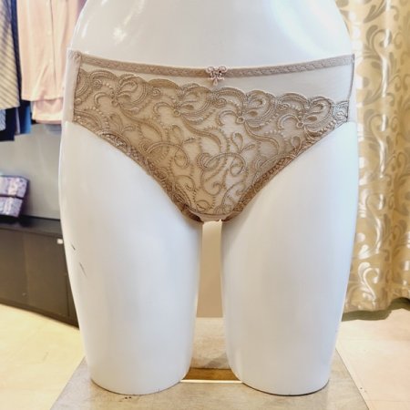 D컵 오르화 홑겹브라 헴팬티세트