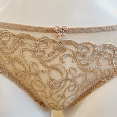 D컵 오르화 홑겹브라 헴팬티세트