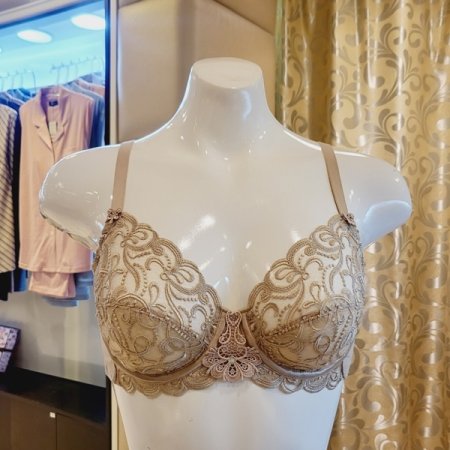 D컵 오르화 홑겹브라 헴팬티세트