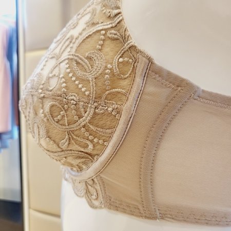 D컵 오르화 홑겹브라 헴팬티세트