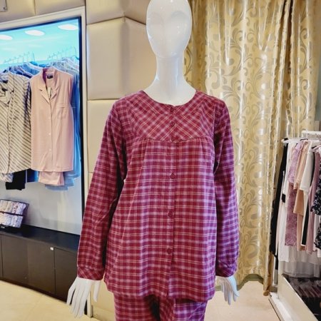 여성 라운드넥 약기모 홈웨어상의