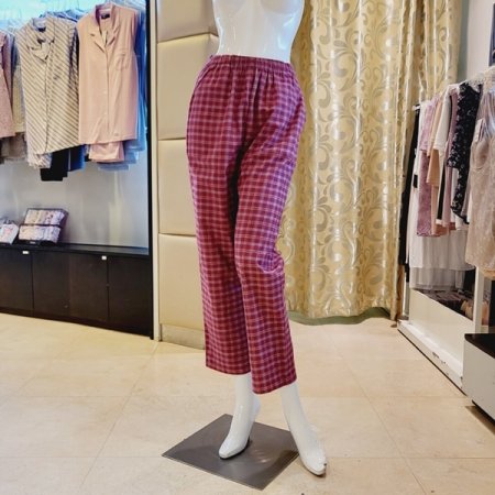 커플 약기모 면선염체크 홈웨어바지