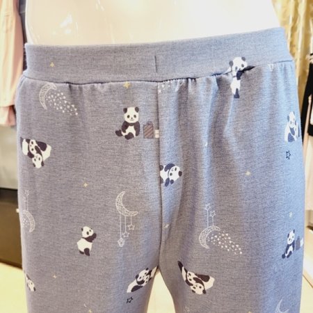 팬더나염 폴리 기모 남성 홈바지