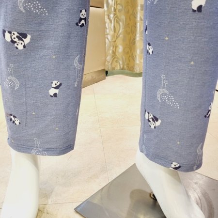 팬더나염 폴리 기모 남성 홈바지