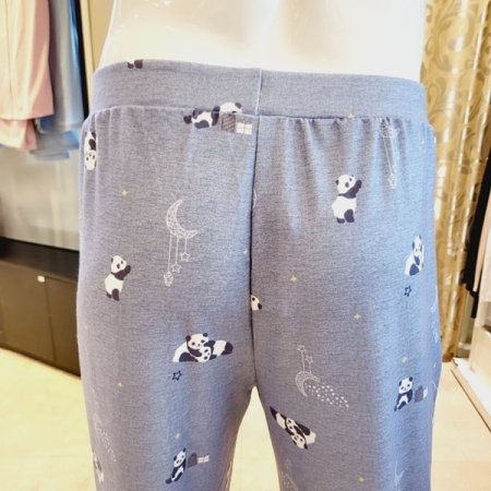팬더나염 폴리 기모 남성 홈바지