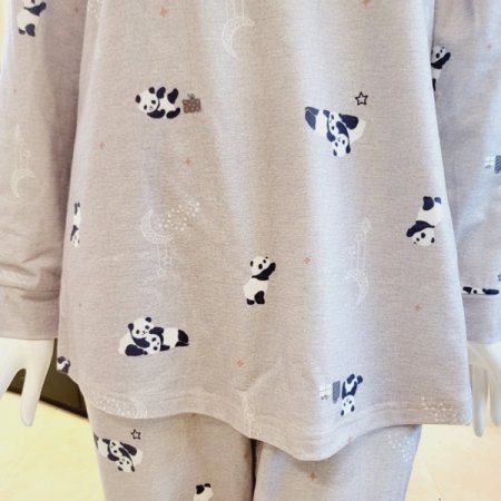 라운드넥 팬더나염 여성 홈웨어상의