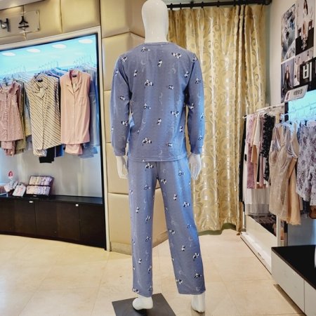 폴리 기모 팬더나염 남자 홈웨어세트