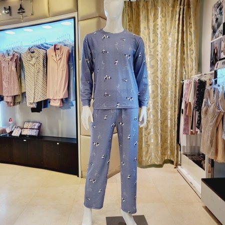 폴리기모 팬더나염 커플 이지웨어세트