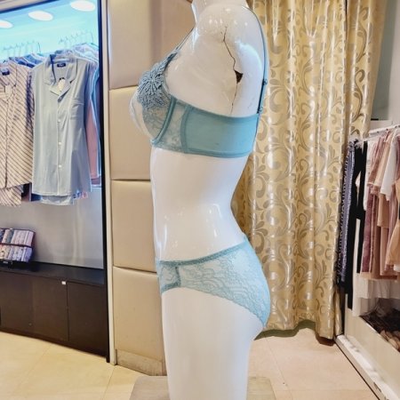 오르화 깃털자수 브라 레이스팬티세트