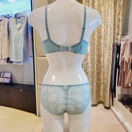 오르화 깃털자수 브라 레이스팬티세트