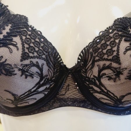 오르화 깃털자수 브라 레이스팬티세트