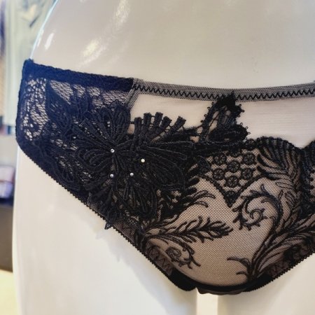 오르화 깃털자수 브라 레이스팬티세트