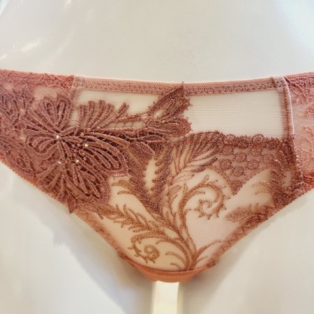 E컵 깃털자수 패드브라 레이스팬티세트