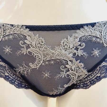 자수 레이스 헴라인팬티