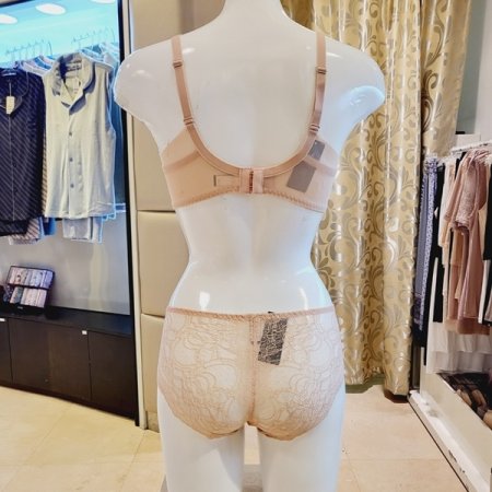 풀커버 패드브라 레이스팬티세트