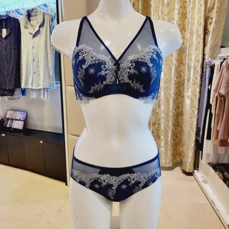 풀커버 패드브라 레이스팬티세트