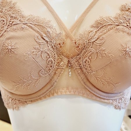 E컵 크로스망 패드브라 레이스팬티세트