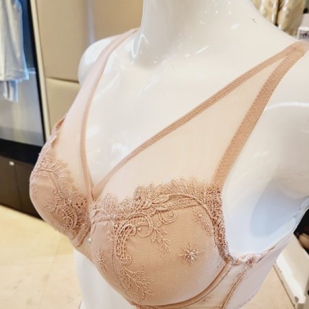 E컵 크로스망 패드브라 레이스팬티세트