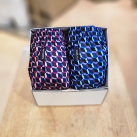 남성 사선나염 면트렁크 2종세트