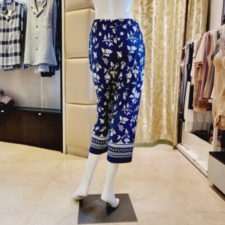 여성 스판 꽃 보더나염 홈웨어바지