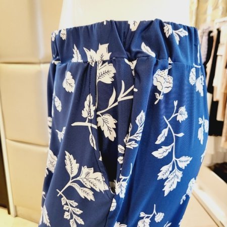 스판 꽃 보더나염 여성 홈웨어세트