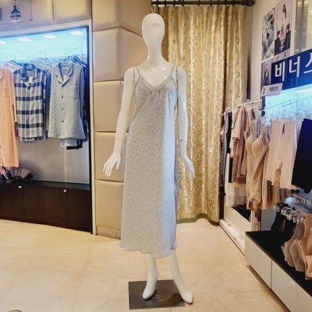 페이즐리나염 스트랍 원피스 속가운