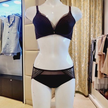 모던 저중심 몰드브라 C컵 팬티세트