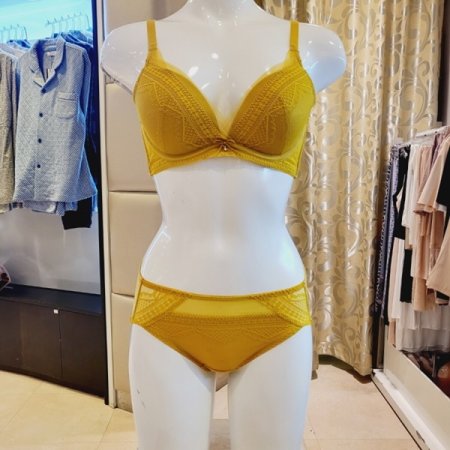 모던 저중심 몰드브라 C컵 팬티세트