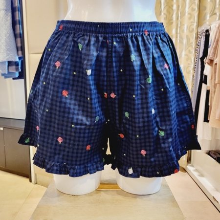 여자 잔체크 면마찌 사각 트렁크팬티