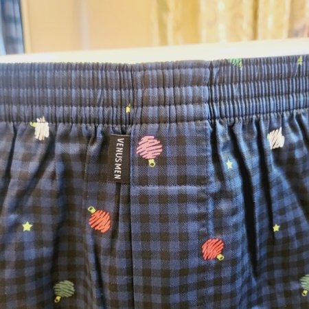 잔체크 등불나염 남자 면 트렁크