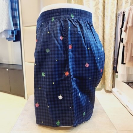 잔체크 등불나염 남자 면 트렁크