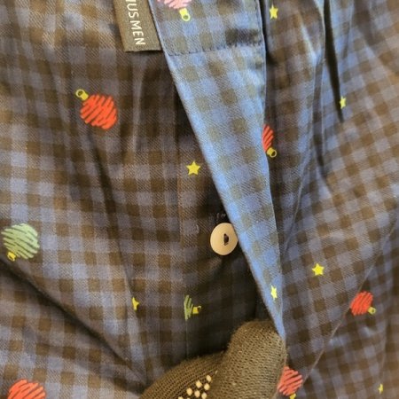 2종세트 잔체크 남자 면 트렁크