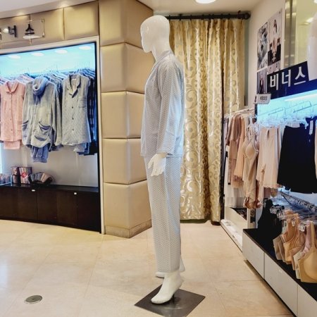 남성 광택 실크필 파자마세트