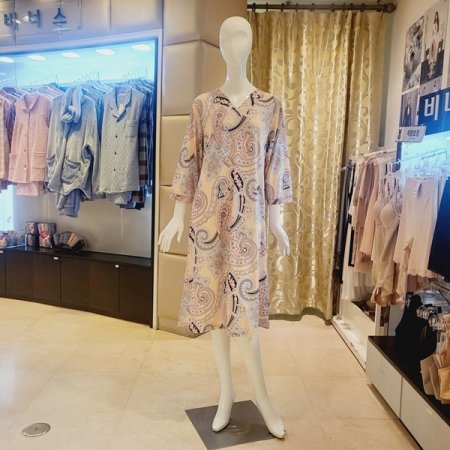 스판 페이즐리나염 원피스 홈웨어