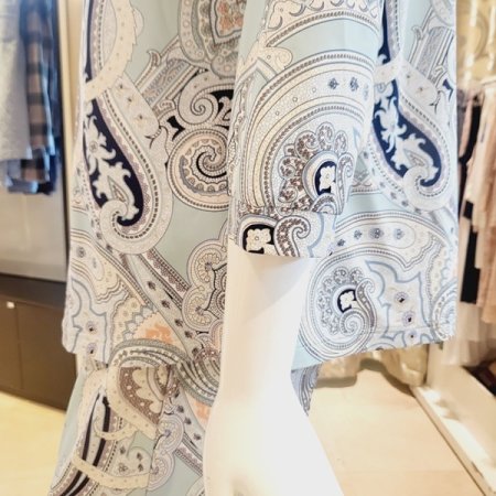 페이즐리 스판 여성 홈웨어상의