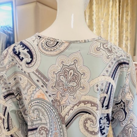 페이즐리 스판 여성 홈웨어상의