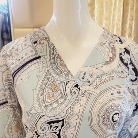 여성 페이즐리 스판 홈웨어세트