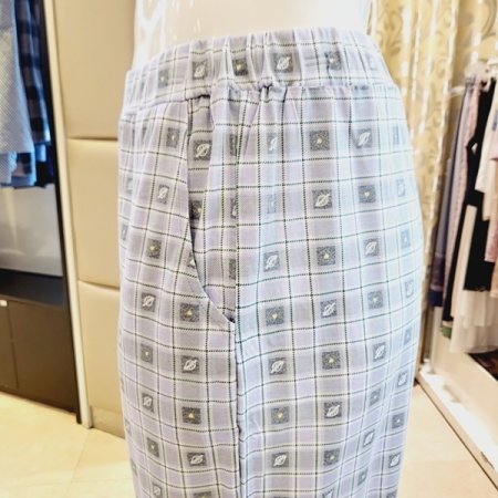 남성 파스텔 체크 홈웨어바지