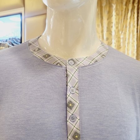 파스텔 체크 간절기 남성 홈웨어세트