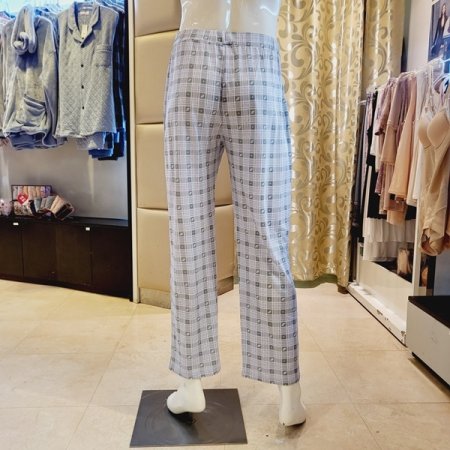 커플 체크 스판 이지웨어바지