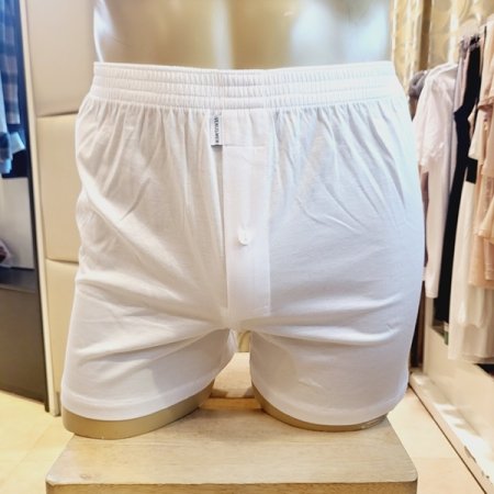 화이트 면80수 런닝 트렁크 세트