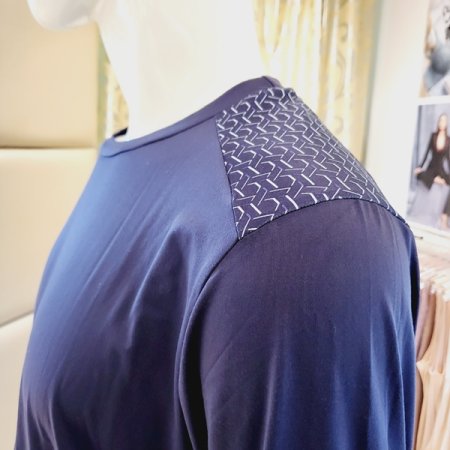 남성 기모가공 스판 홈웨어상의