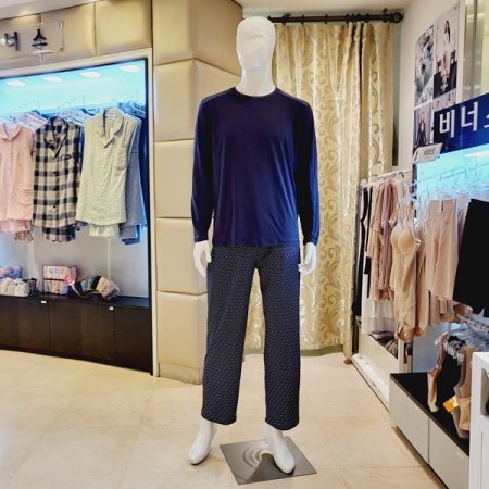 기모가공 스판 남성 홈웨어 상하세트