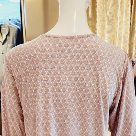 보더꽃나염 폴리스판 홈웨어상의